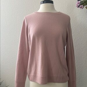 Nordstrom Soft Pink Rose Color 100% Cashmere Sweater.